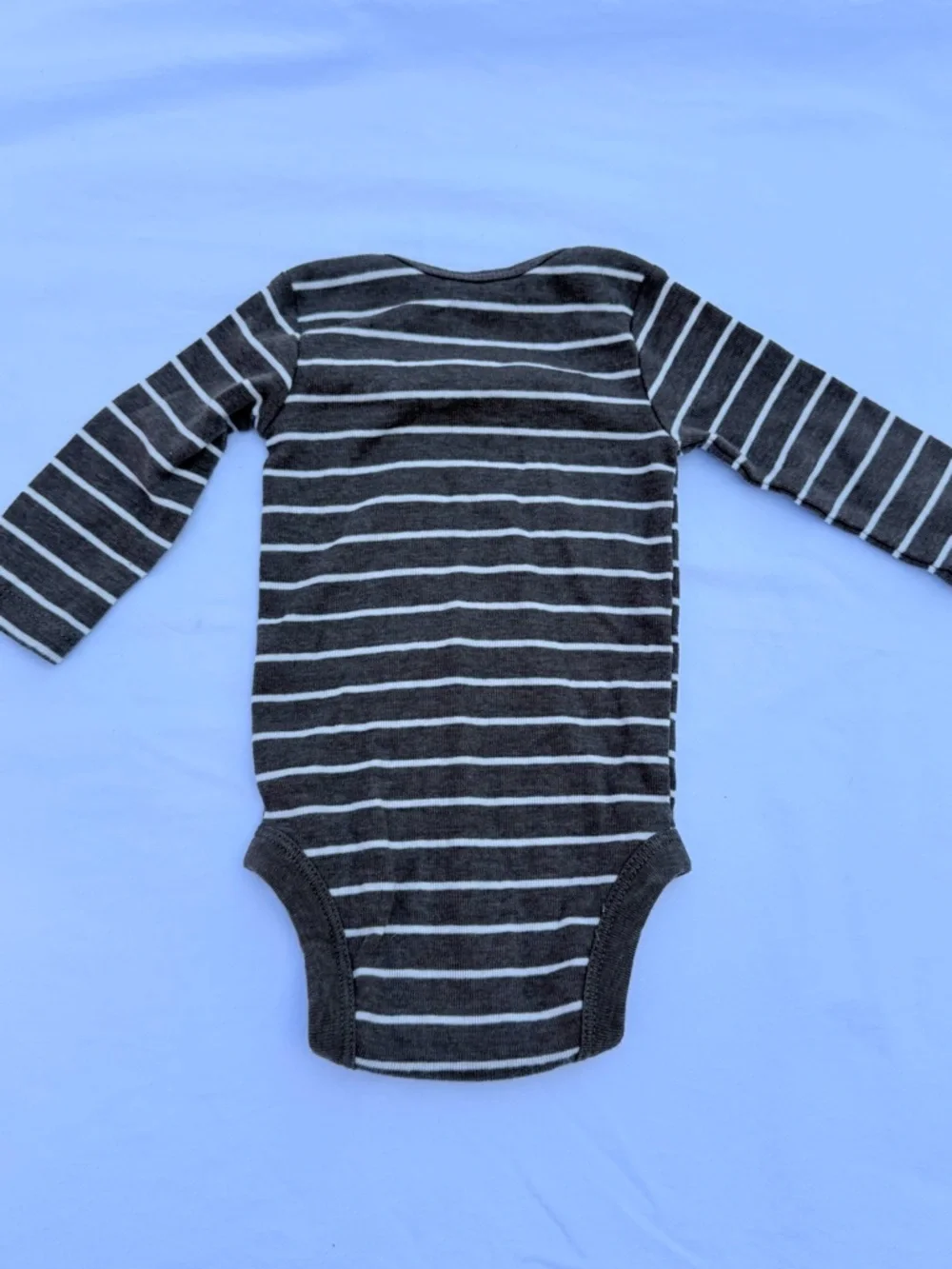NEWBORN Carter's Brown, Cream & White Striped and Fox Print Baby Bodysuits